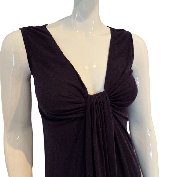 Max Studio Sleeveless Maxi Dress Size M | Twisted Knot Draped Evening Gown - Picture 2 of 5